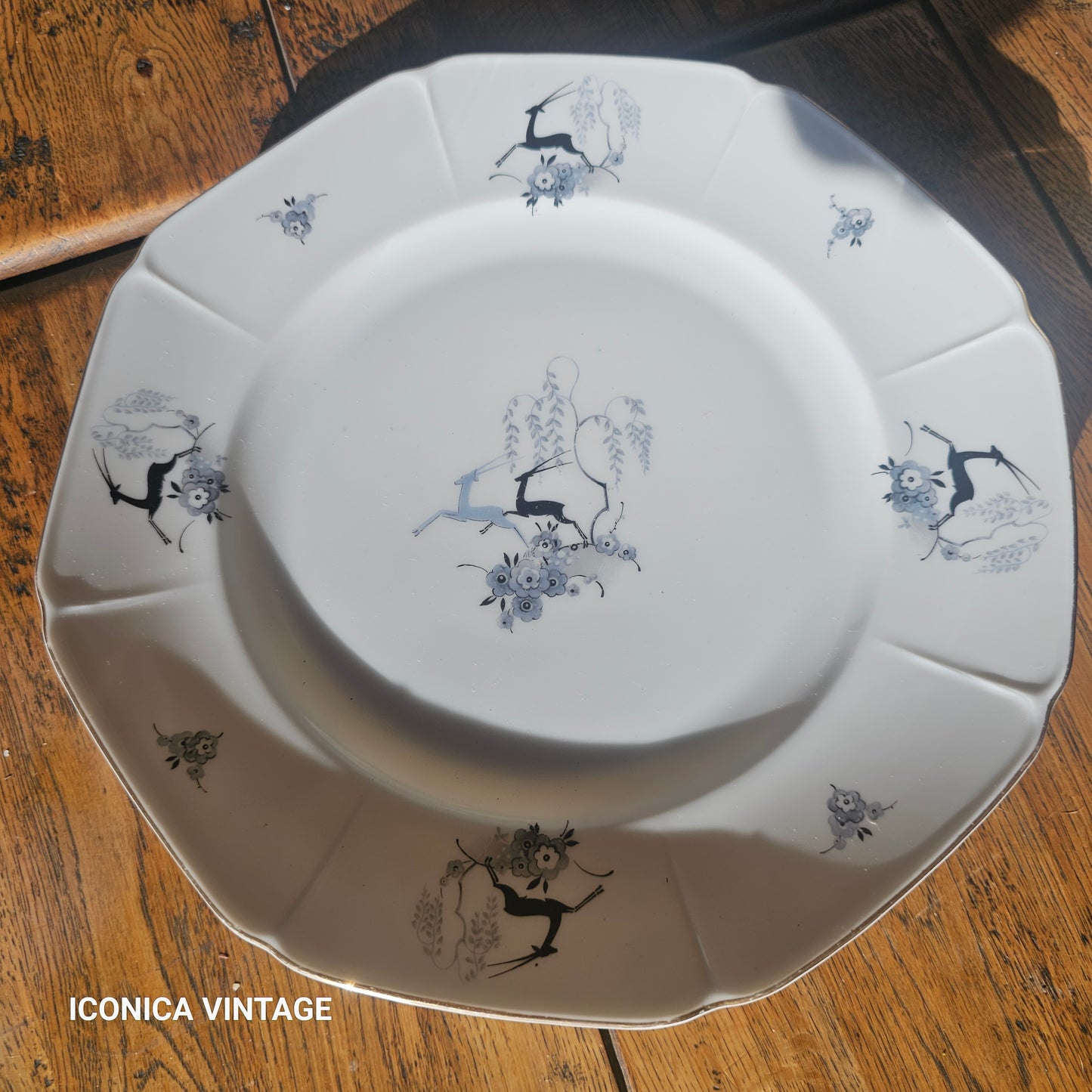 Vajilla de porcelana de Bohemia para 10 comensales Ciervos