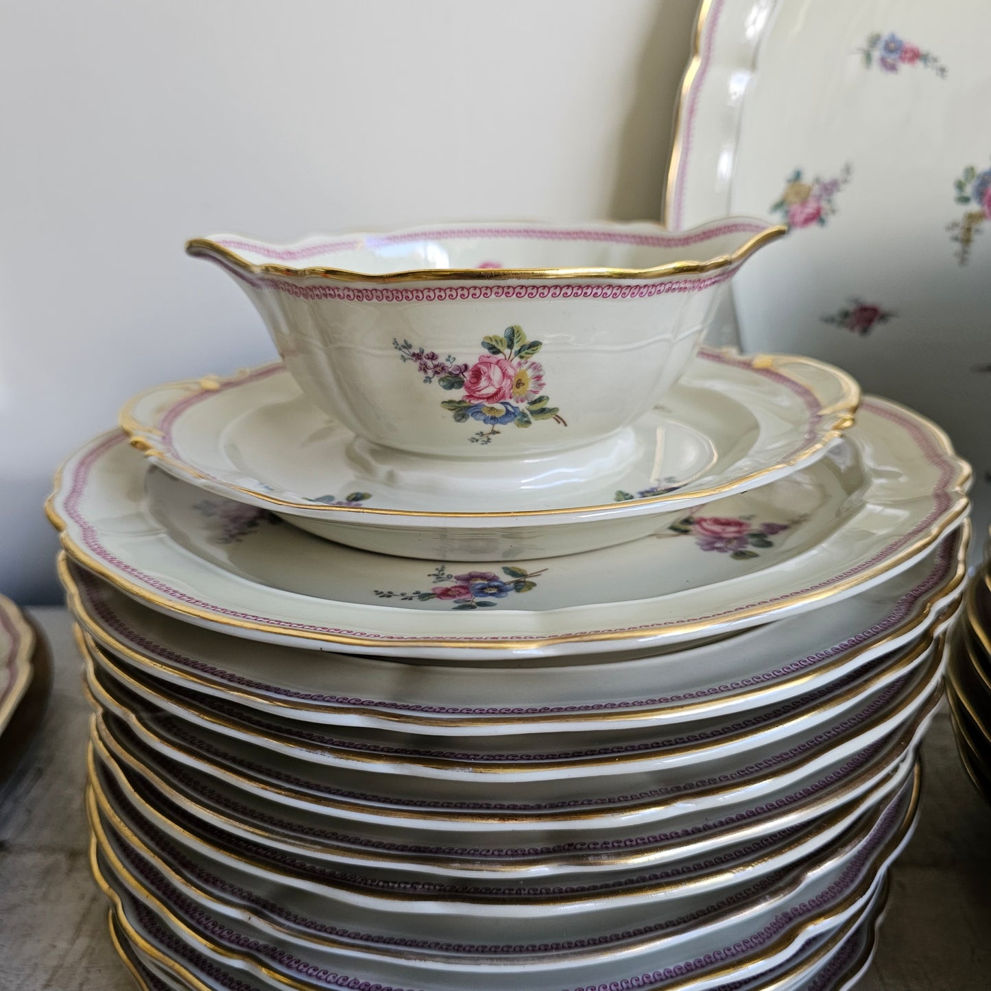 Vajilla para 12 de Bernardaud Classic Fleurs