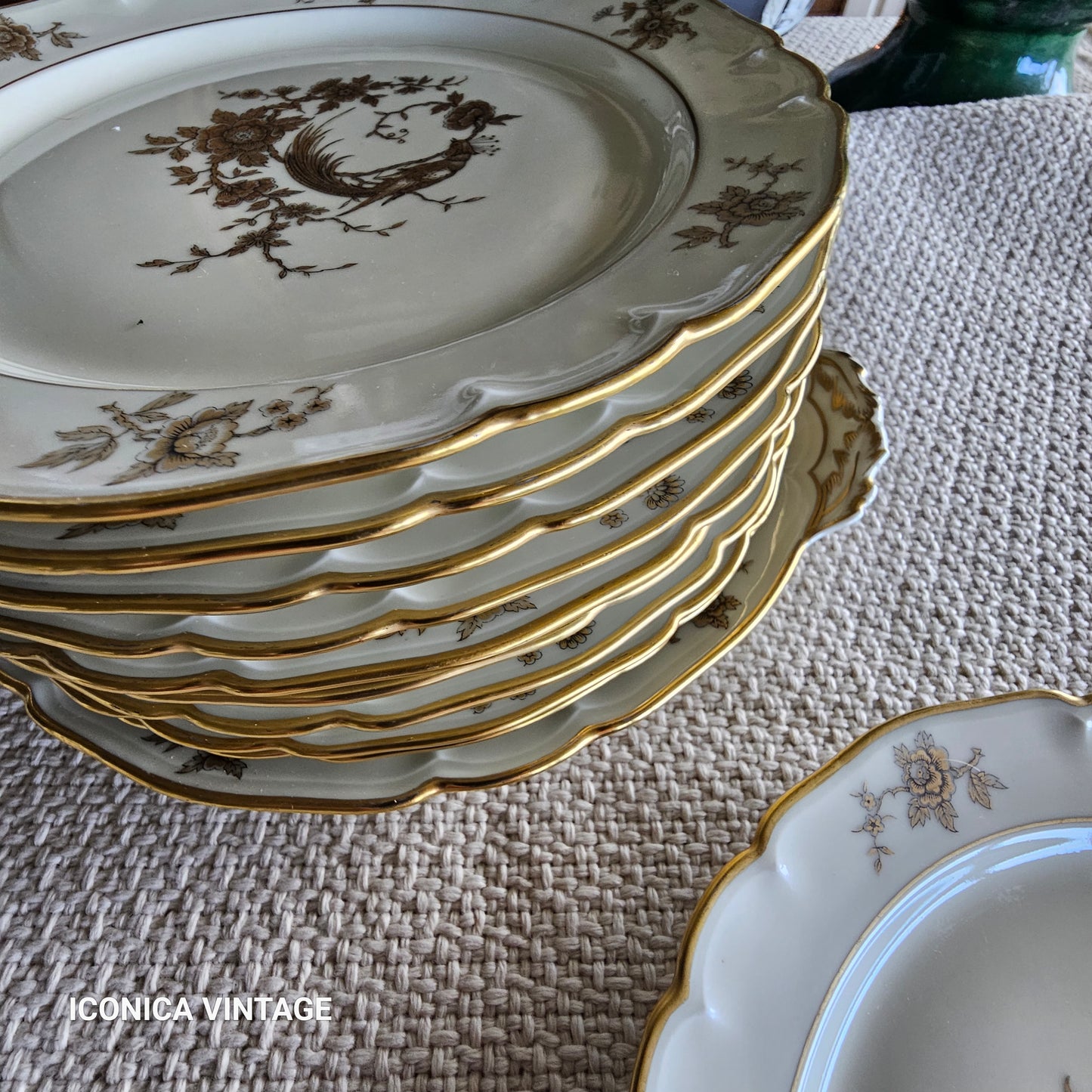 Juego de postre de porcelana de Limoges