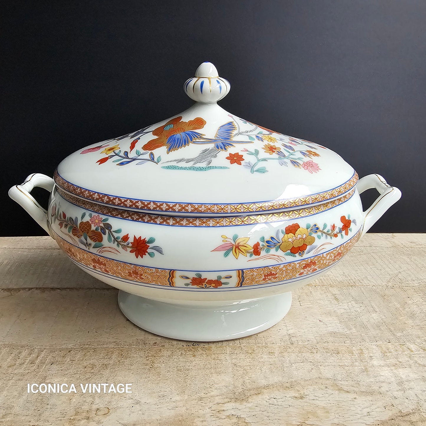 Vajilla de porcelana de Limoges, Bernardaud Pondichery para 12