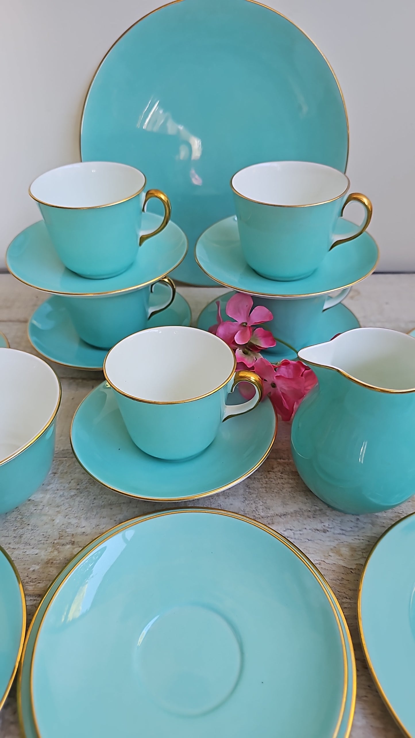 Juego de café turquesa