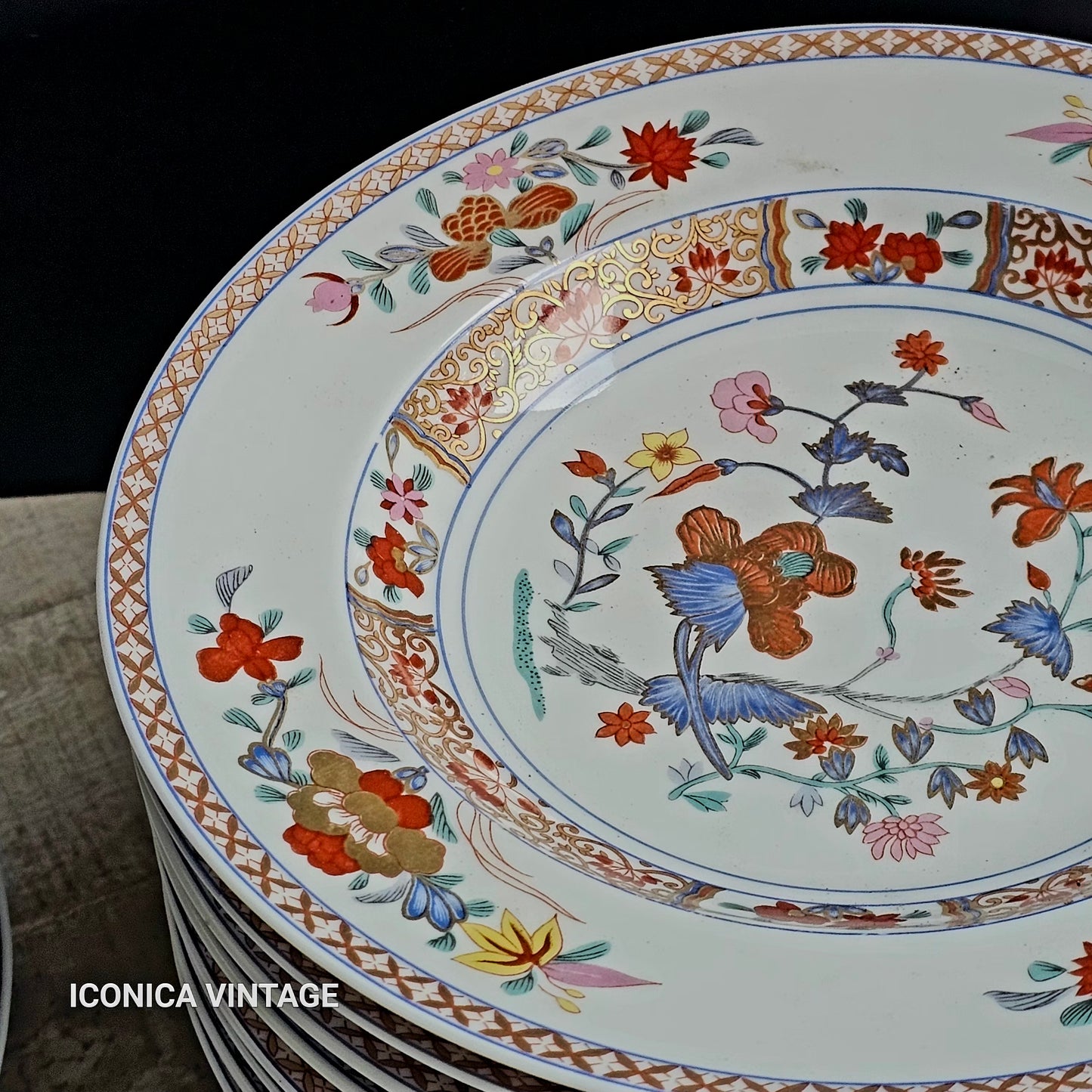 Vajilla de porcelana de Limoges, Bernardaud Pondichery para 12