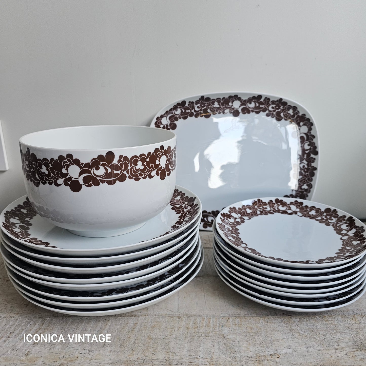 Vajilla Rosenthal gráfica, década de 1970