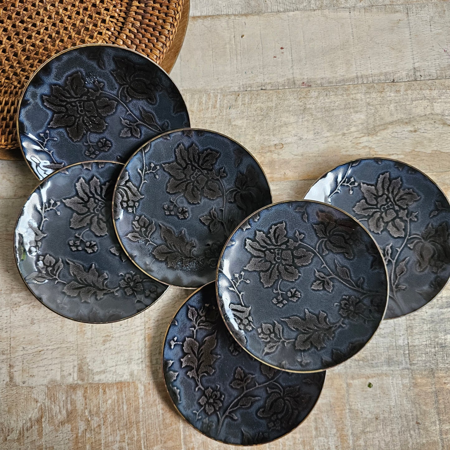Platos de pan  Moonshadow de Jaune de Chrome
