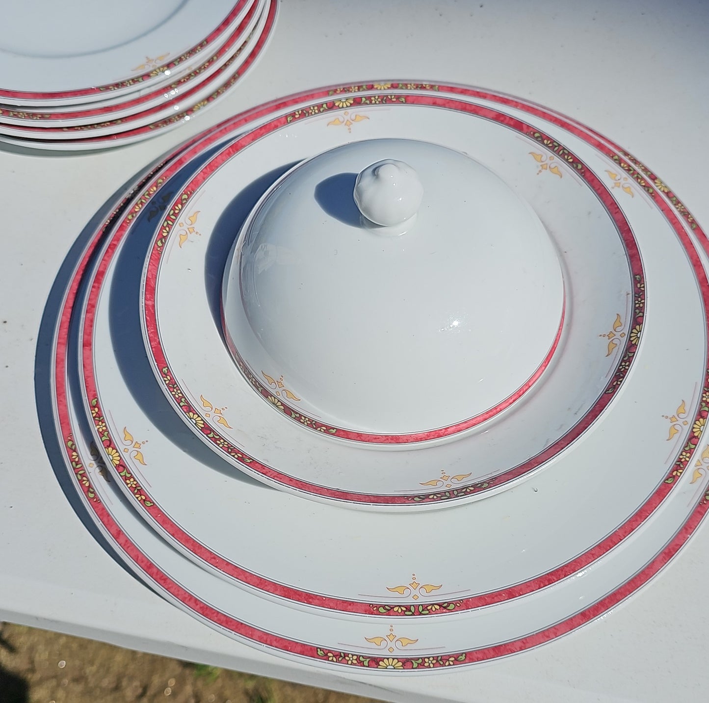 Set de 6 bajoplatos filo rosa