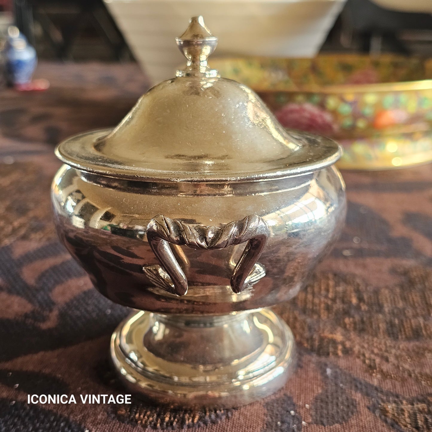 Gran Set de 12 juegos de mini soperas en metal argenté