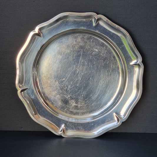 Plato de servir Christofle en metal plateado