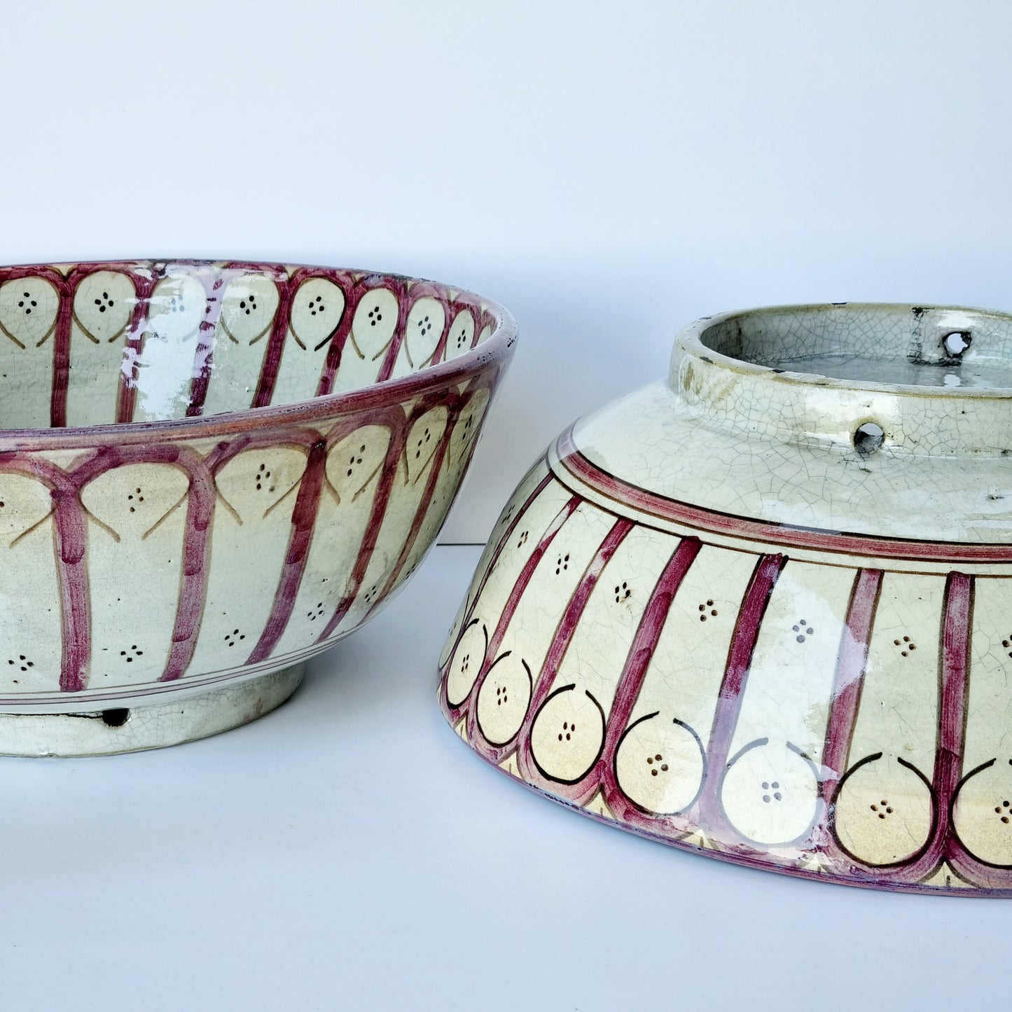 Dos cuencos de cerámica artesanal
