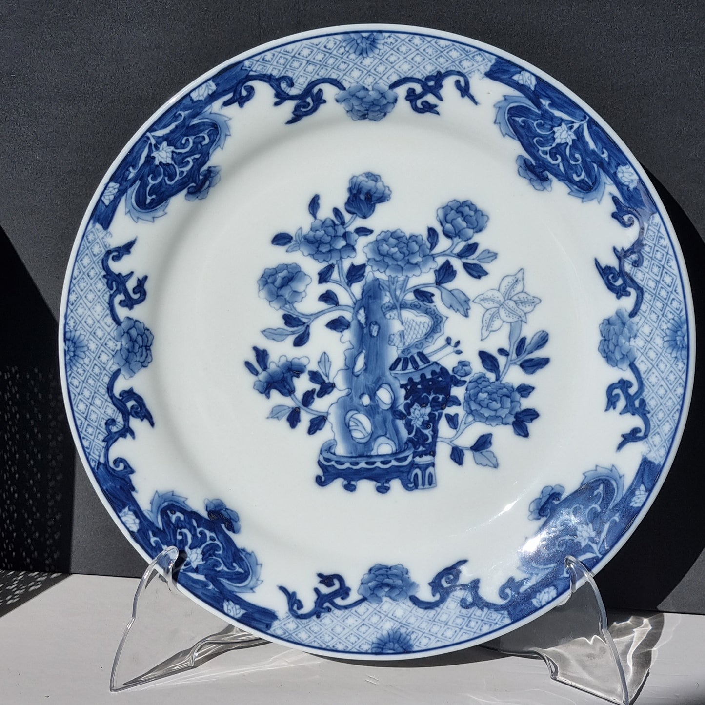 6 bajoplatos de porcelana blue and white (2)