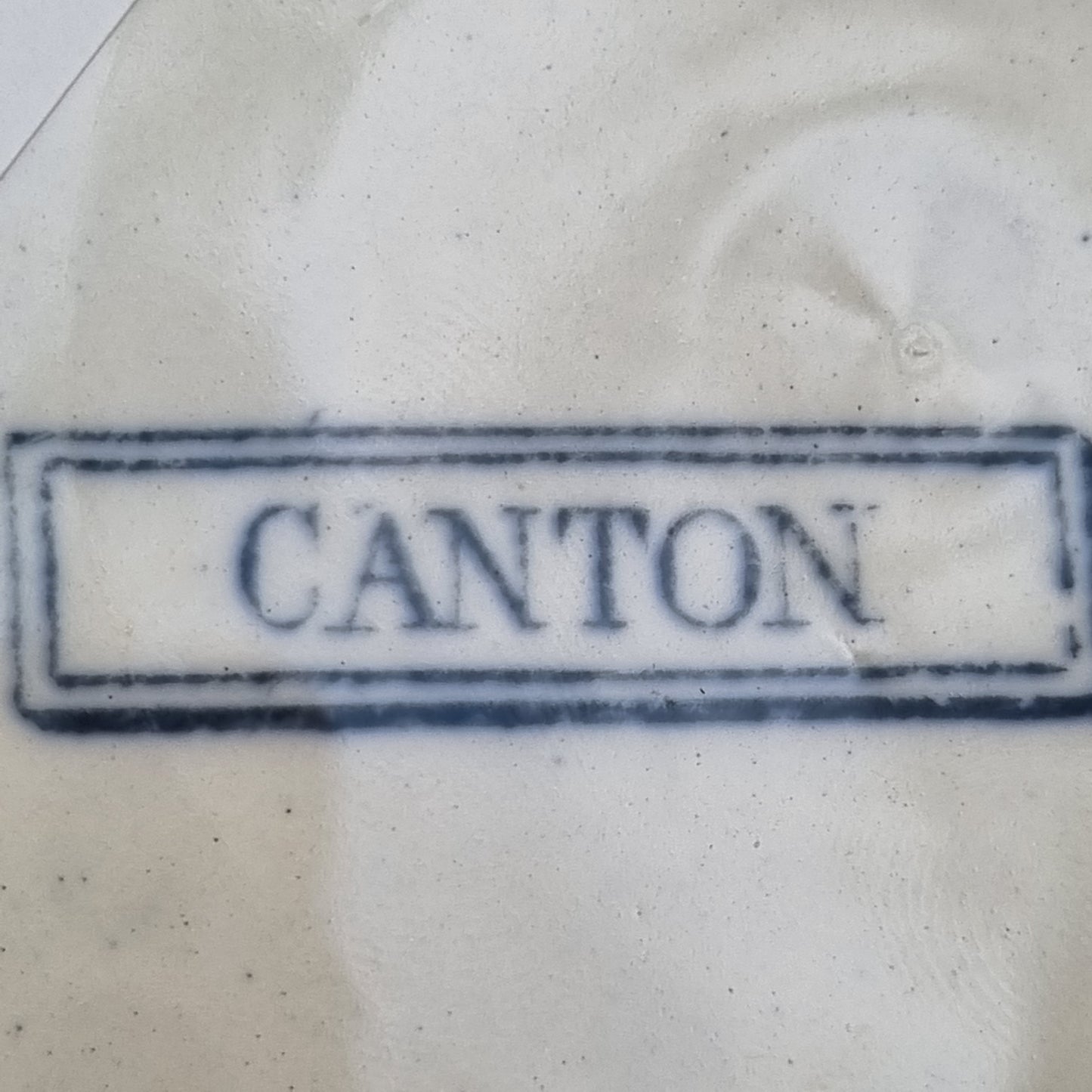 12 platos de postre en loza fina "Cantón"