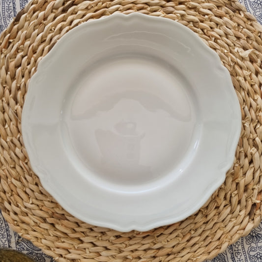 6 platos de vajilla blanca de porcelana de Limoges