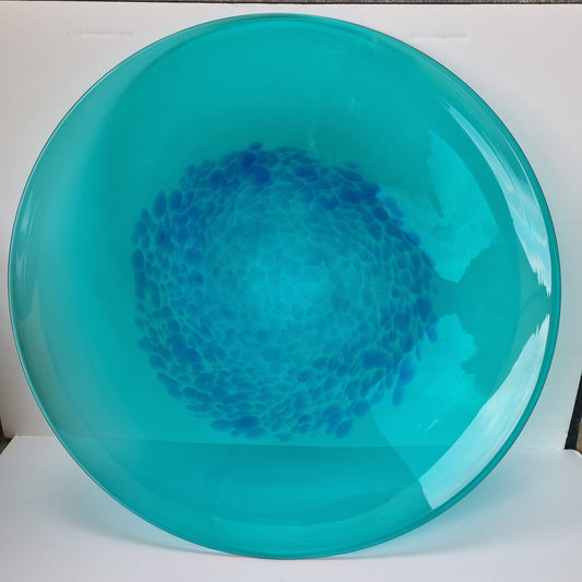 Gran plato Cenedese Murano verde y azul