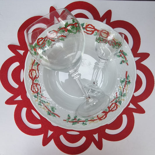 Gran vajilla y cristaleria navideñas