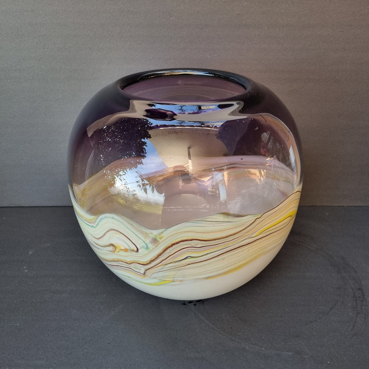 Jarron esferico cristal Murano