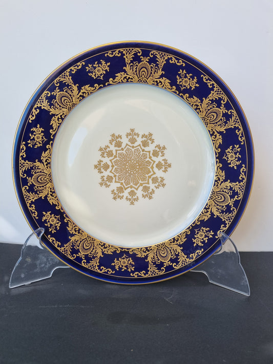 Platos llanos Rosenthal cobalto y oro