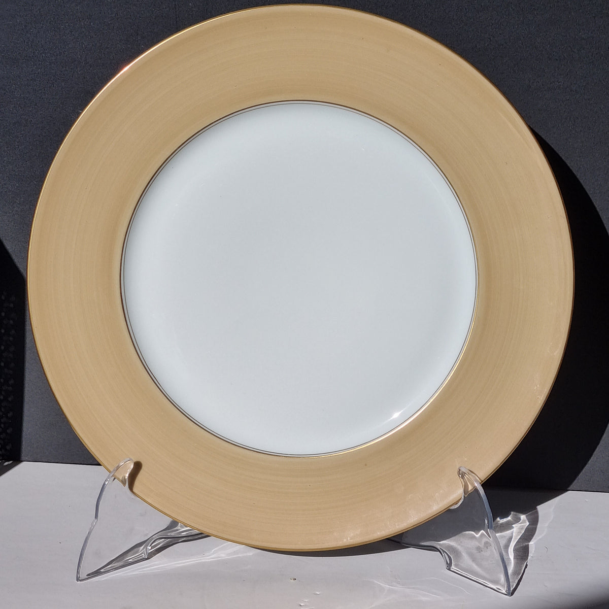bajoplatos porcelana de Limoges Coquet color beige oro