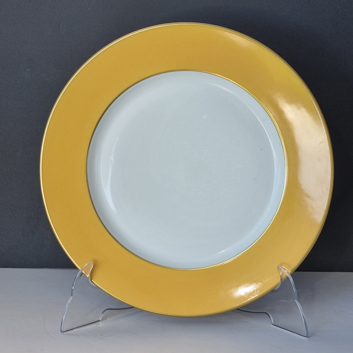 bajoplatos porcelana de Limoges color mostaza
