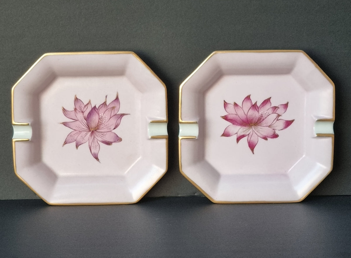 ceniceros de porcelana de Limoges pintados a mano
