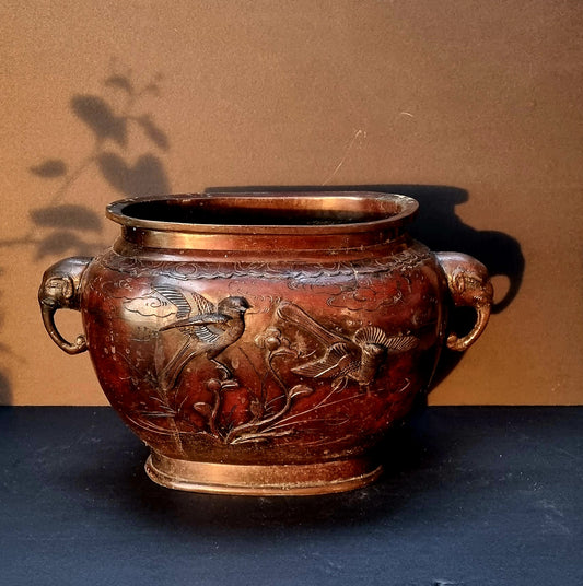 jardinera bronce oriental 