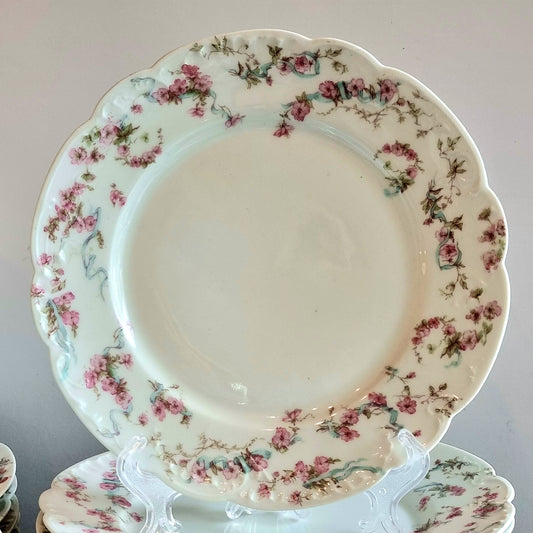 platos postre Haviland floral multicolor